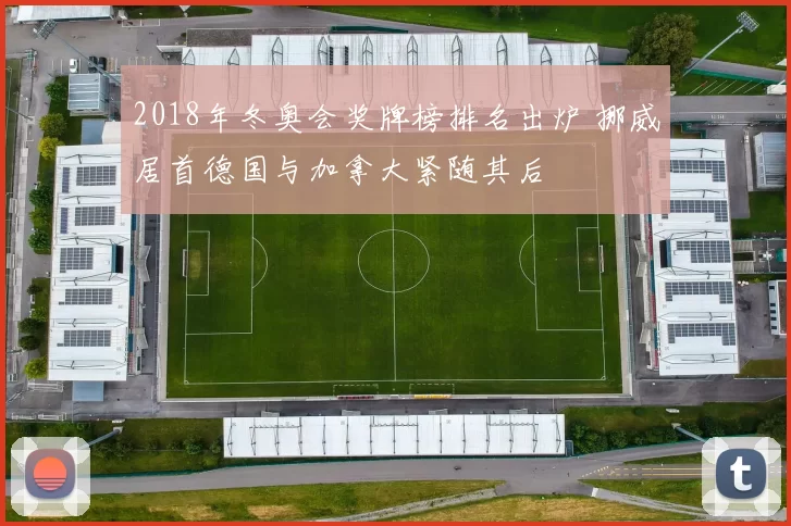 2018年冬奥会奖牌榜排名出炉 挪威居首德国与加拿大紧随其后